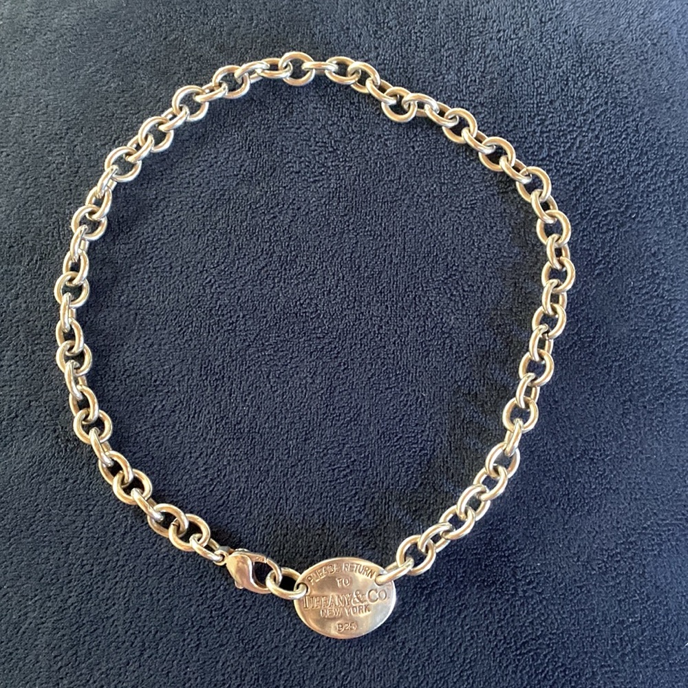 “Please Return to Tiffany & Co.”  925 Silver Necklace. Vintage 53 Grams